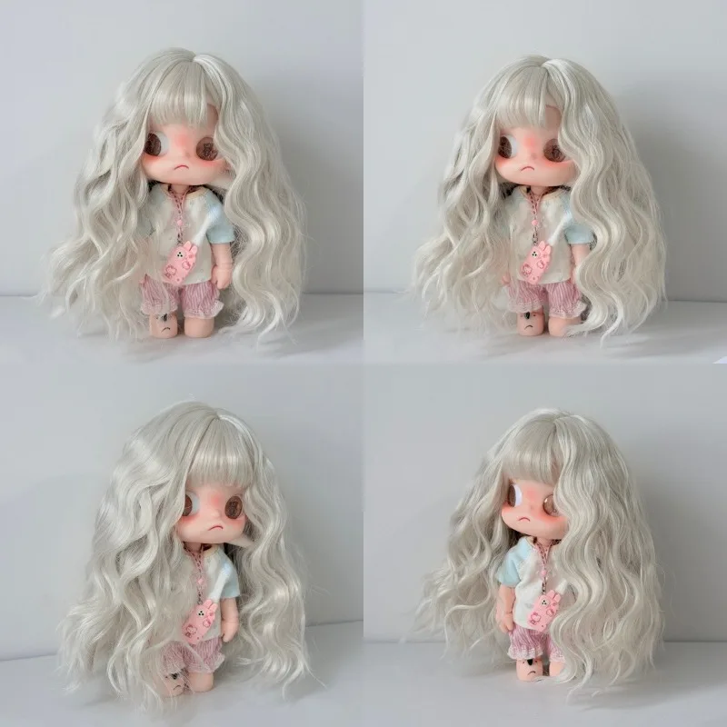 Doll Change Makeup DIY Accessories Wig Cover Simulation Doll High Temperature Silk Soft Creativity Wig BJD Doll Long Curly Hair