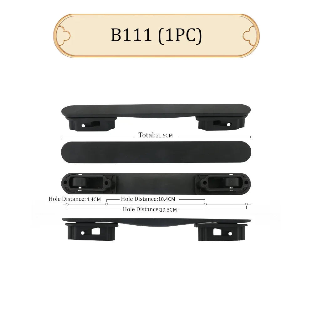 For Delsey Durable Luggage Handle Replacement - Black Plastic Luggage Handle - Easy-to-Install Luggage Repair Part