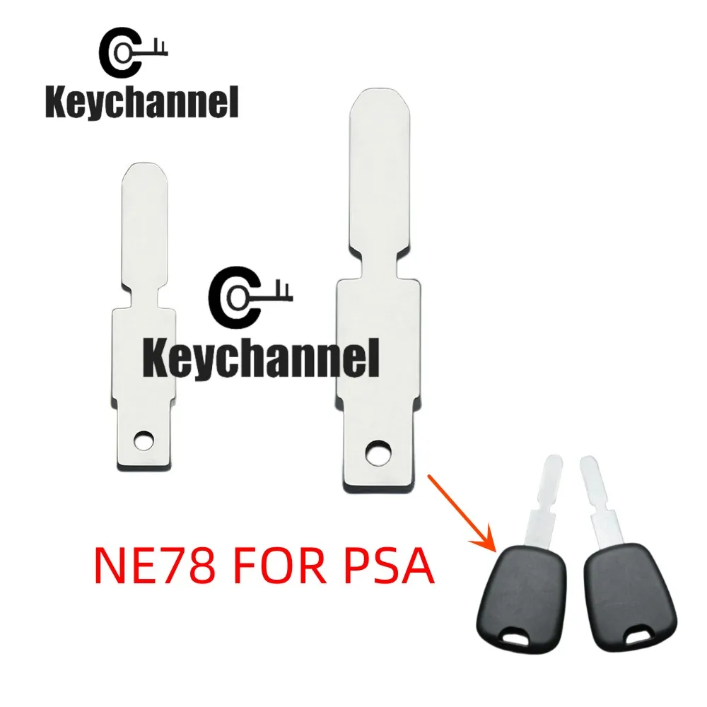 

keychannel 5/10pcs NE78 Car Key Blank Original Key Blade NE78 Spare Key for Peugeot 406 Replacement Key Balde Locksmith Tool