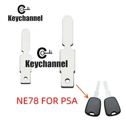 keychannel 5/10pcs NE78 Car Key Blank Original Key Blade NE78 Spare Key for Peugeot 406 Replacement Key Balde Locksmith Tool