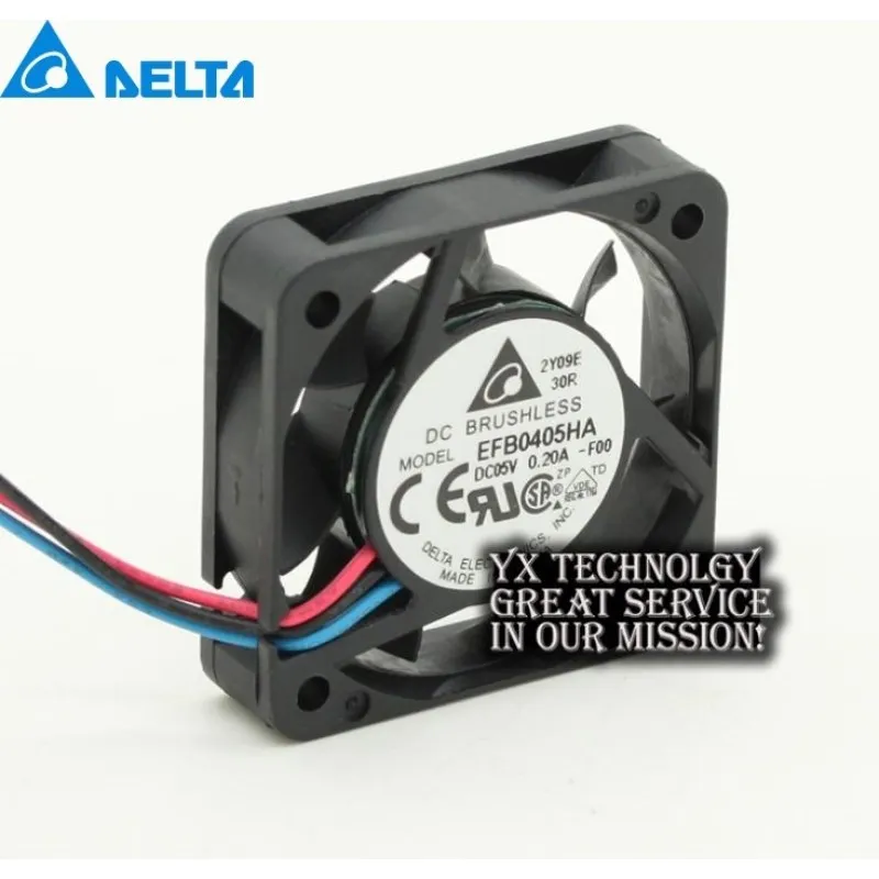 

EFB0405HA 4010 4cm 40mm 5V 0.20A Three Wire Speed Cooling Fan For Delta 40*40*10mm