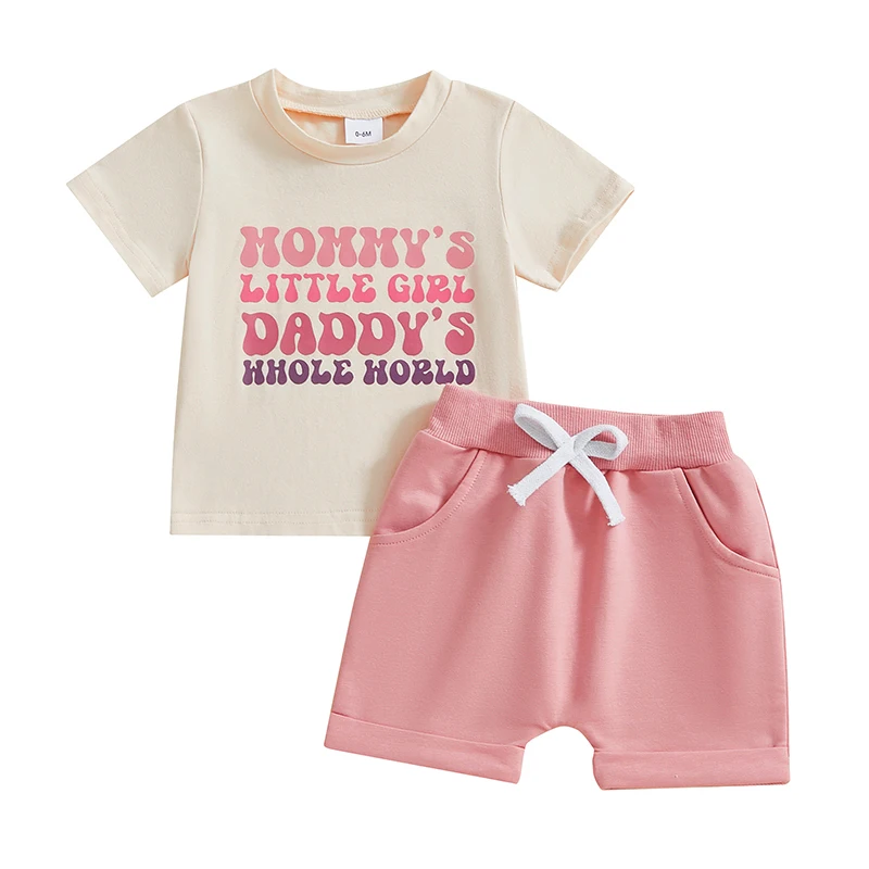 roupas-de-verao-para-bebes-meninas-com-estampa-de-letras-manga-curta-gola-redonda-tops-shorts-de-cor-solida
