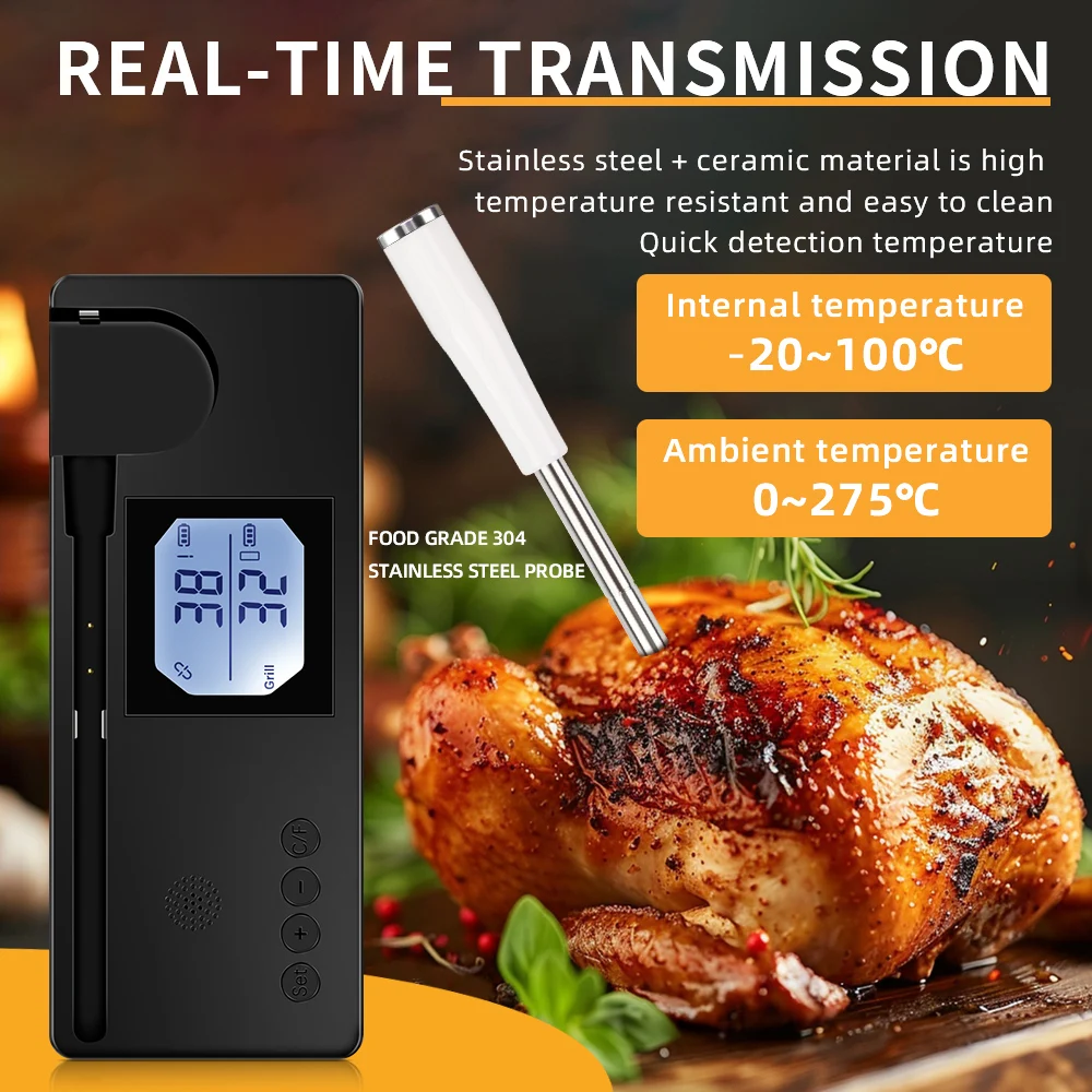 Bluetooth Wireless Meat Food Thermometer Oven Grill BBQ Steak Temperature Meter Barbecue Accessories Kitchen Cooking Tool