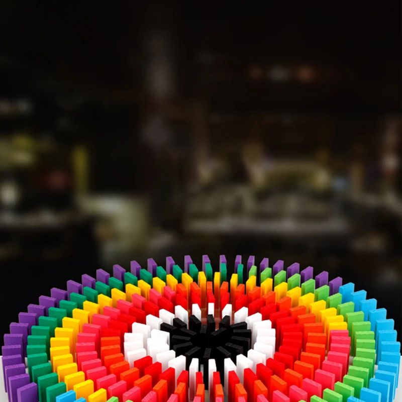 Domino Color 100 pezzi Gioco per bambini Organo Scienza e istruzione per adulti Giocattoli in legno