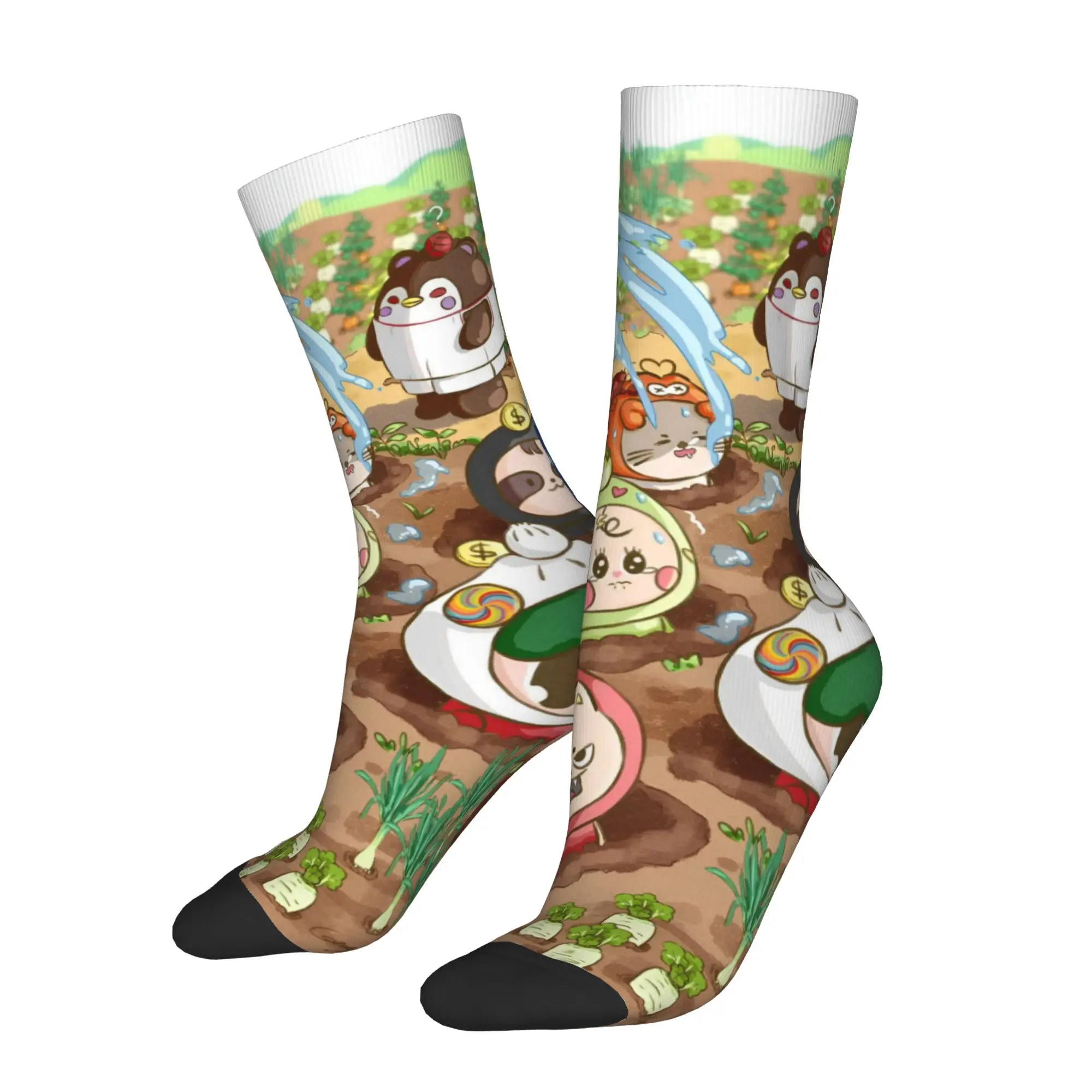 G-GMMTV Cartoon Dress Socks Men Women Warm Fashion Novelty Bright Win Gemini Idol Crew Socks