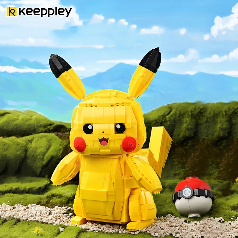 

keeppley Pokemon building blocks oversized Pikachu model assembled children's toys Kawaii Christmas birthday gift Psyduck