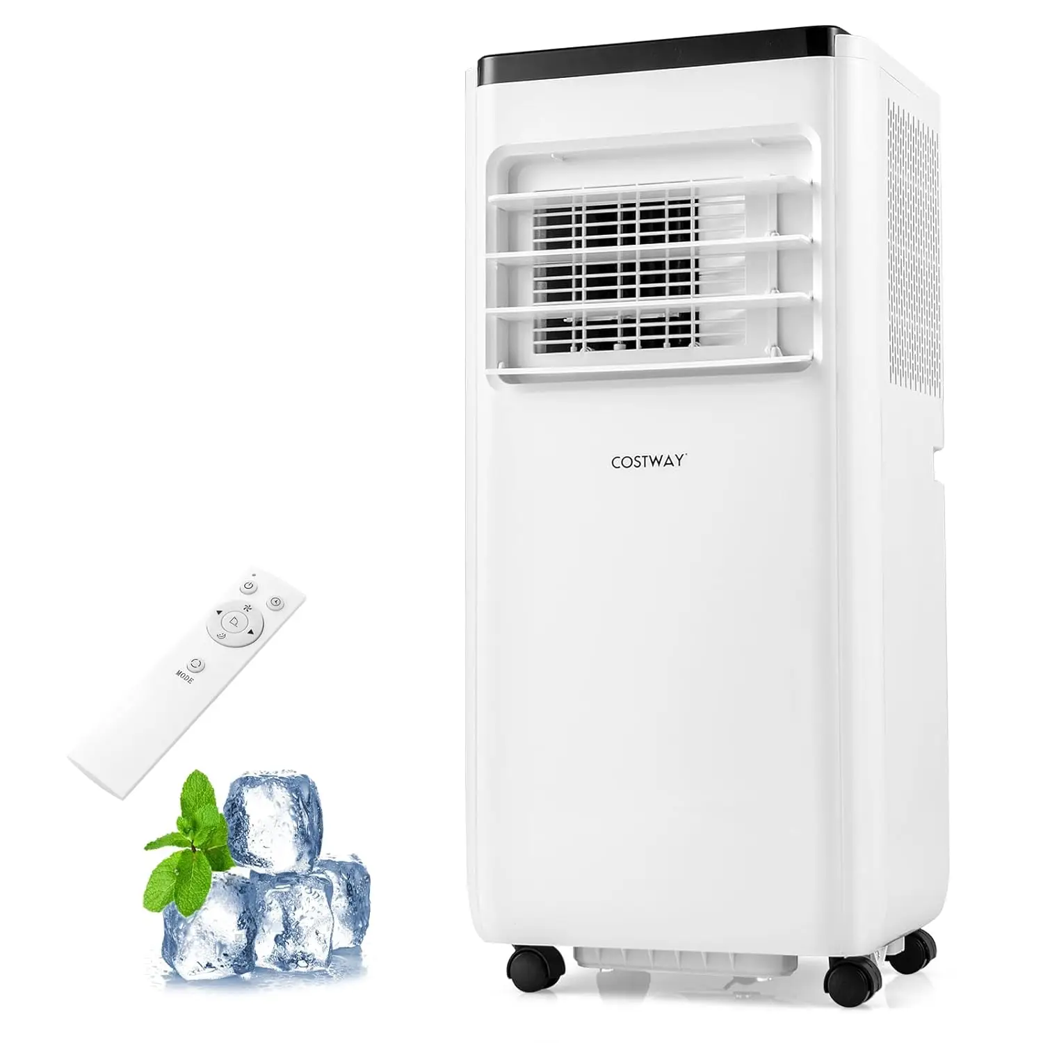 

8000BTU Portable Air Conditioner Fan Dehumidifier 24H Timer Sleep Mode Child Lock LED Remote 250SqFt Custom