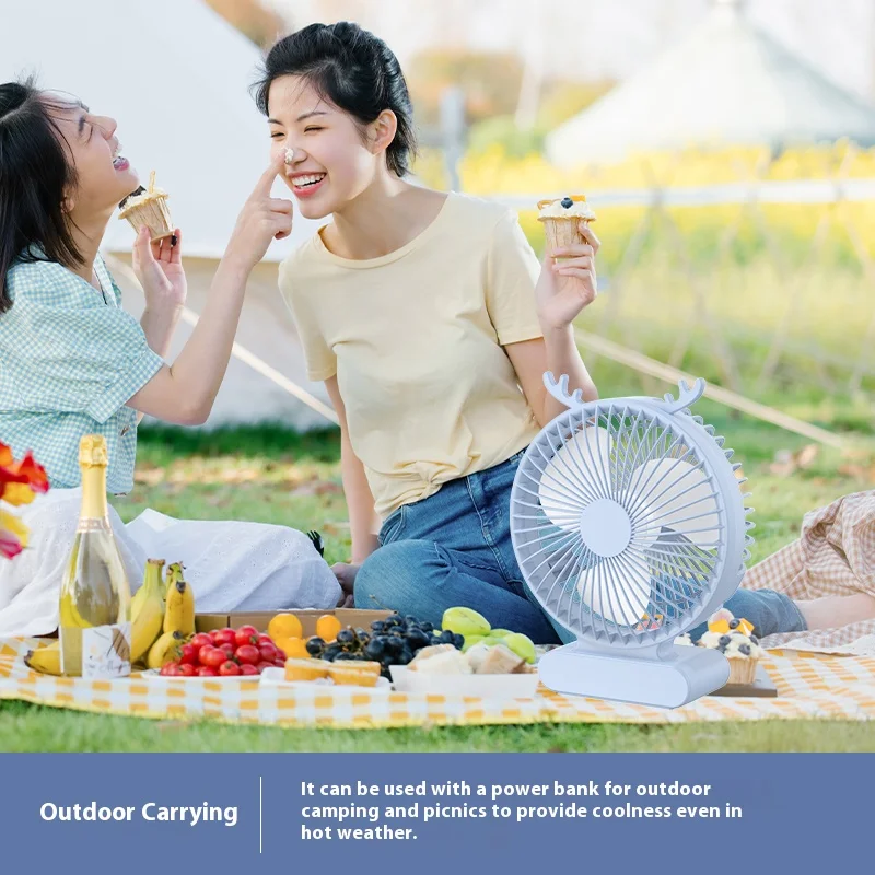 s10-USB-Powered Fan with Maximum Airflow - Suitable for Camping, Bedroom Comfort, Kitchen & Yoga Moments