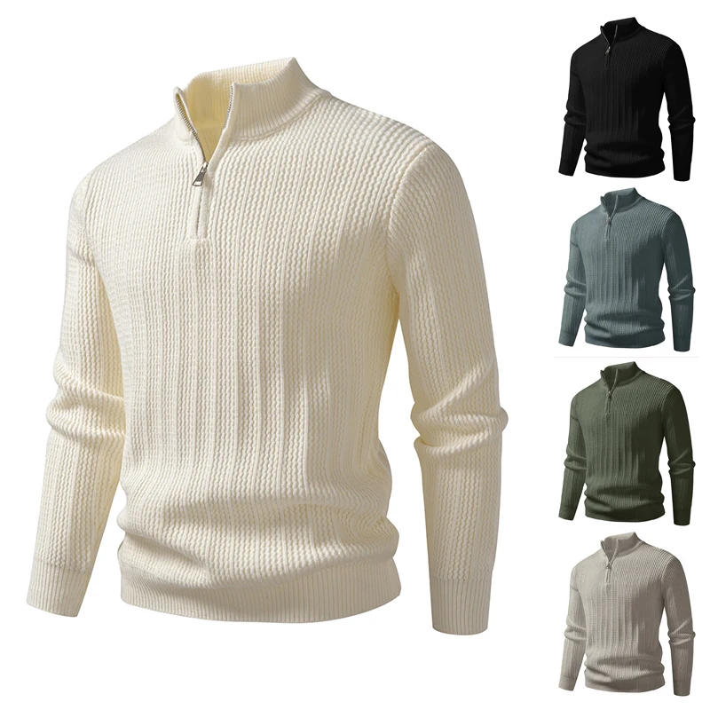 

Мужской толстый теплый модный повседневный пуловер с длинными рукавами, вязаный свитер для мужчин