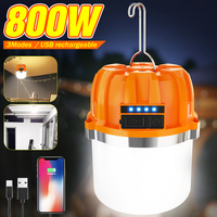 Powerful LED Camping Light Type-C USB Rechargeable Outdoor Blub Waterproof Emergency Wireless Tent BBQ Light Hanging Market Lamp