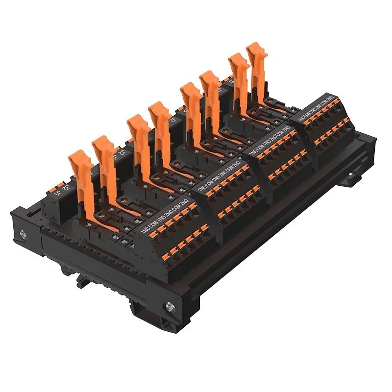 Small Quick‑Plug 5Pin 8Pin Intermediate Relay Module 4/6/8/12 Channel J13A Dedicated For PLC Industrial Control Circuit Board