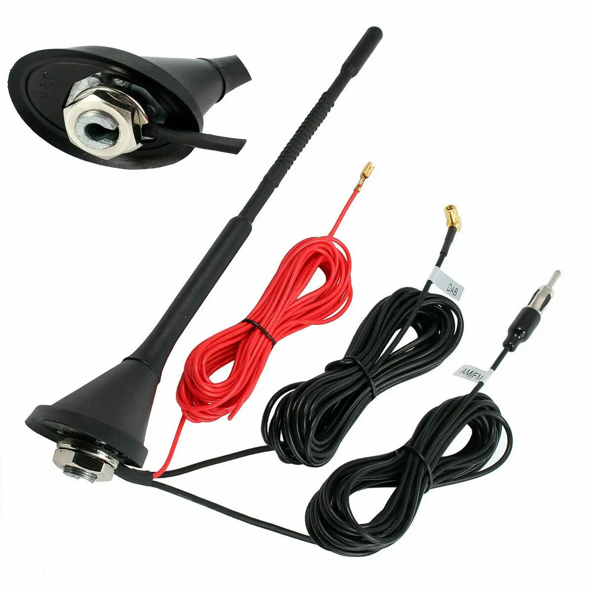 

12V Car Radio DAB AM/FM Antenna Aerial Roof Mount Antenna Signal SMB Roof Mounted Antenna Signal Amplifier Car Accessories