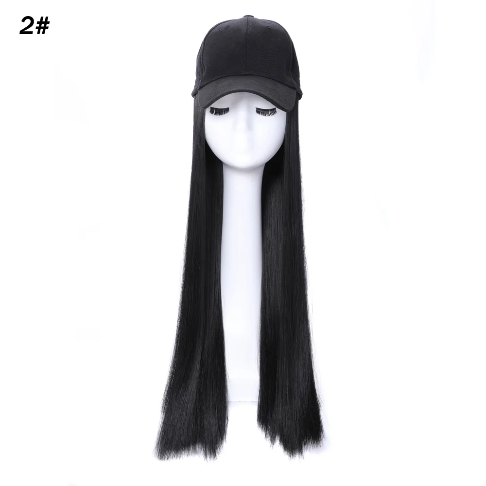 Women's Wavy Curly Baseball Cap Wig for Daily Use