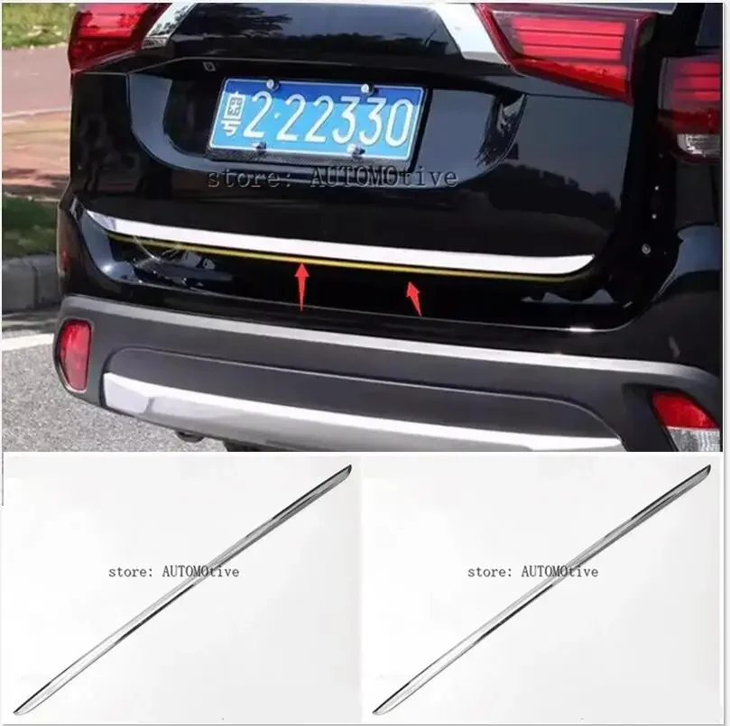 Rear Trunk Molding Lid Trim Boot For Outlander 2013-2014 2015 2016 201718 19 20 21 22 23 Stainless Steel 1pc