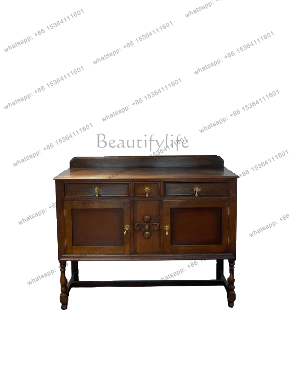 French solid wood antique side cabinet old Shanghai retro old locker American style