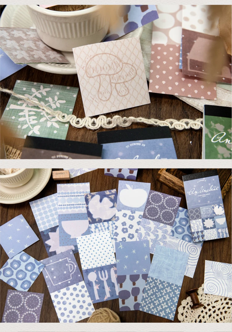 Journal GO 50 Blatt Memo-Blöcke im Salz-Ästhetik-Design, Notizblätter mit verträumtem Blumenmuster für Planer, Tagebücher, Scrapbooks & DIY-Bastelarbeiten – Detail 11