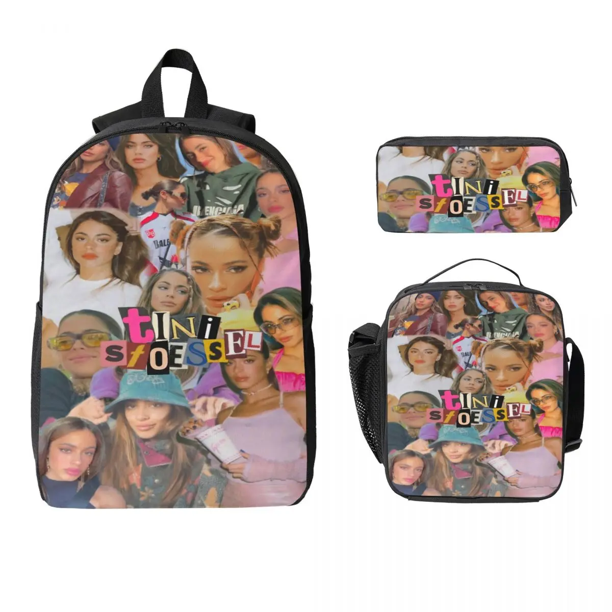 

3 шт. TINI STOESSEL Futtura Рюкзак Набор для детей Пеналы Наборы сумок для книг с ланч-бокс для школьников Рюкзак