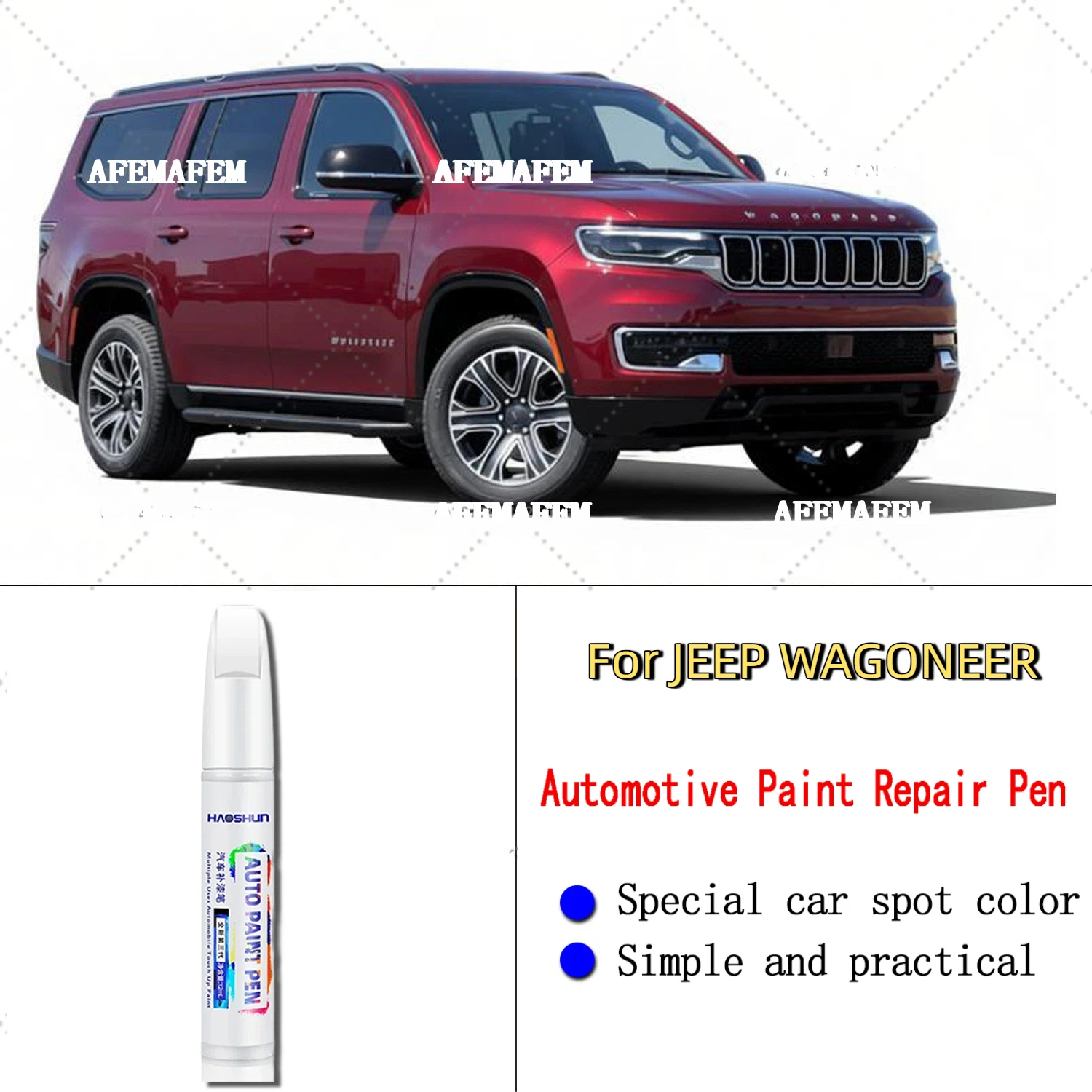 For JEEP WAGONEER Scratch Repair Pen Restores Original Paint Finish Enhances Gloss Easy DIY for Quick Body Paint Restoration