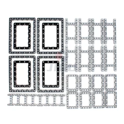32 Pcs High-Tech Parts Frame Thick Liftarm Building Blocks Kit 39790 39794 14720 64178 64179 Brick Compatible EV3 Set MOC Race