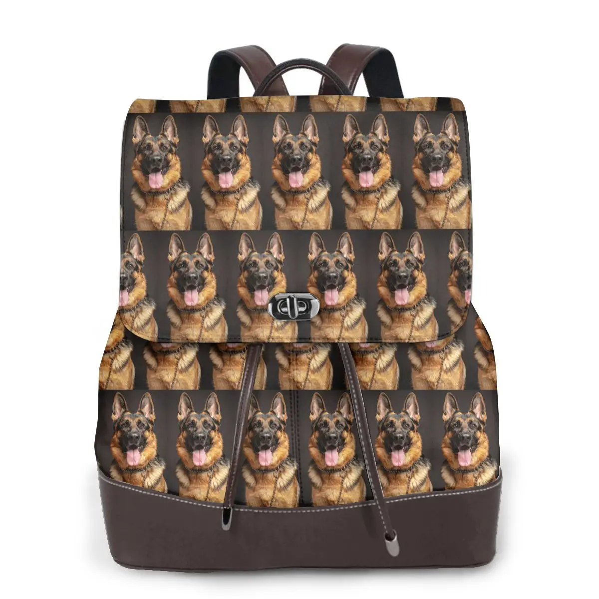German Shepherd Dog Bookbag School Student Bags Hiking Travel Daypack for Women Fashion Derma Backpack