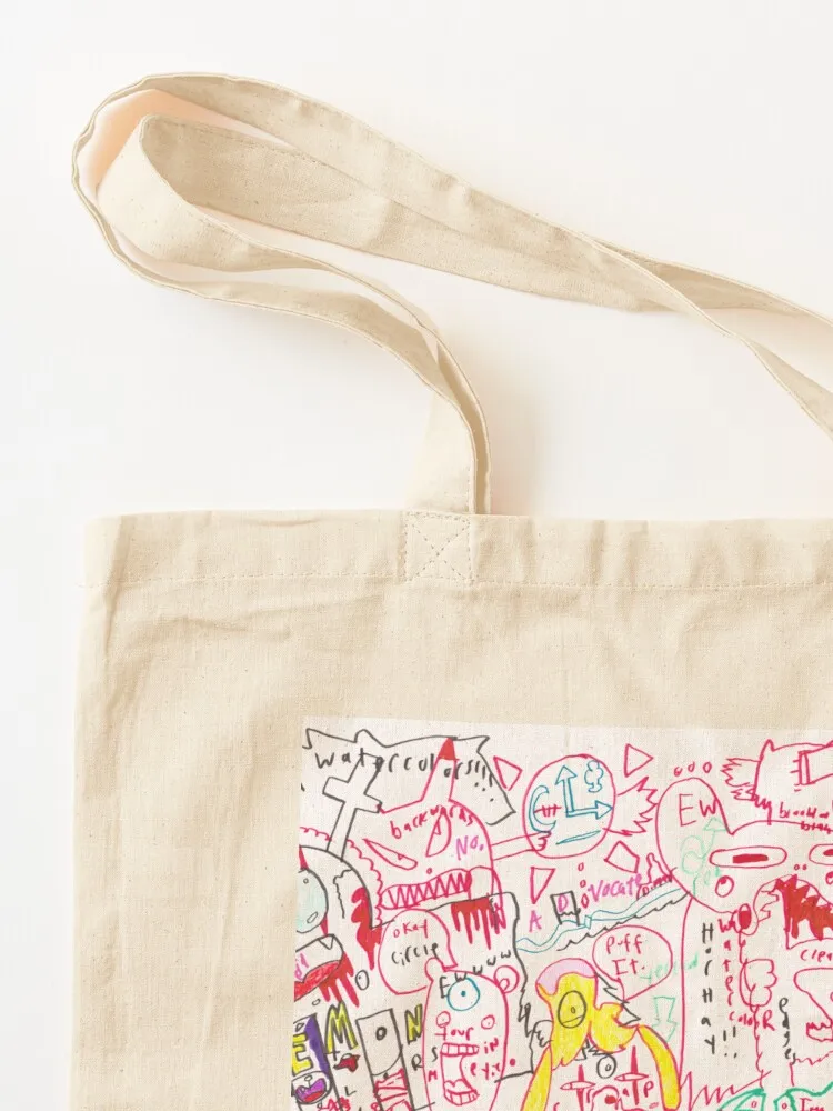 Musical Chalk Tote Bag Shopper bag personalized tote cute pouch bag Woman shopper