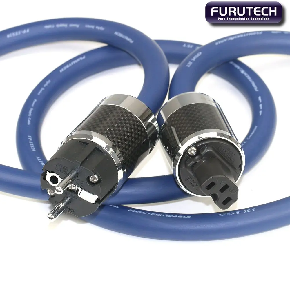 Value added original Furutech FP-3TS20 PCOCC blue ribbon HiFi EU plug power cable, amplifier and gallbladder upgrade cable