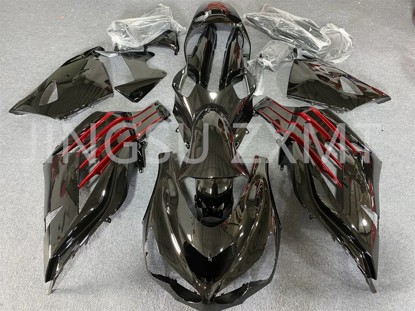 Motorcycle Fairing Kit fits ZX-14R 12 13 14 15 16 year -14R ZZR1400 2021 2022 2023 Fairing Black Red motorcycle guard