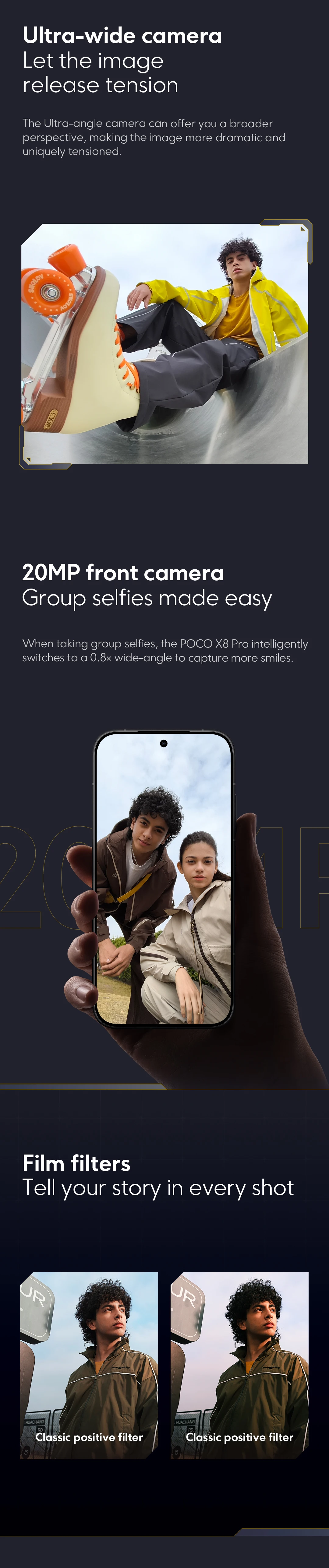 POCO X8 Pro 5G Europäische Version 256GB/512GB 6,59" AMOLED 1,5K 120Hz 6210mAh 50MP OIS IP68 NFC Dimensity 8500-Ultra Ohne Ladegerät – Detail 13