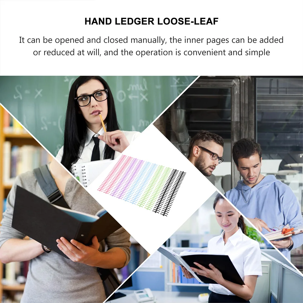 

10pcs Loose Leaf Binder Rings Plastic Spiral Binding Coils For Notebook Notepad Diy Scrapbook Binder Supplies Office