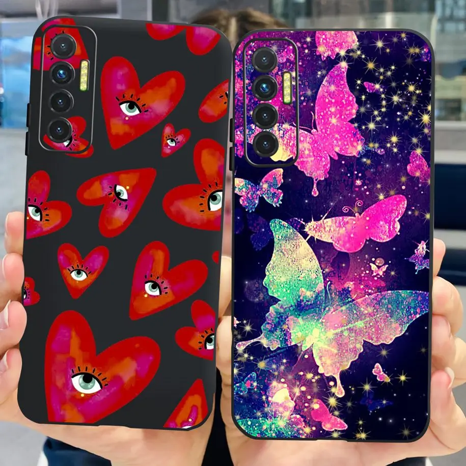 Voor Funda Tecno Camon 17P 2021 Case Zwart Siliconen Zachte Tpu Back Cover Voor Tecno Camon 17 Pro 17P camon 17P Telefoon Fundas Luipaard