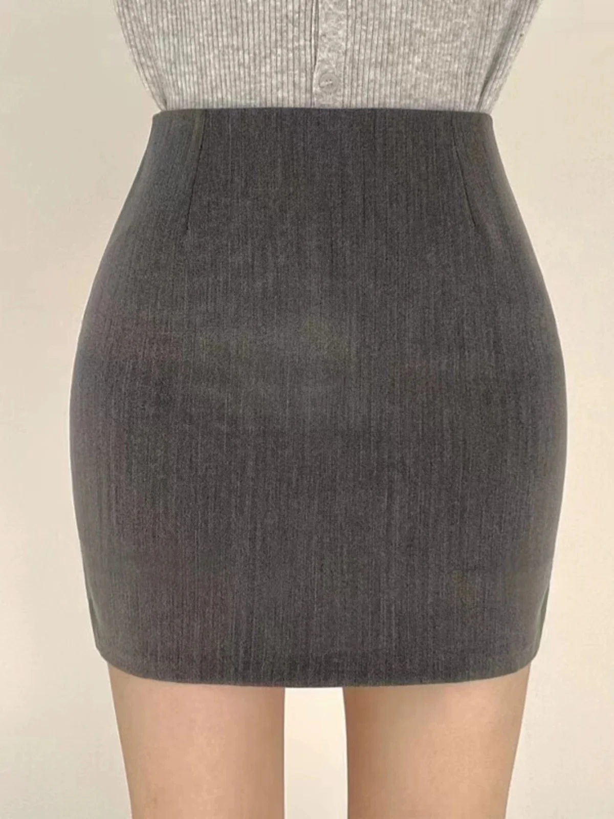 

Юбка с высокой талией на заказ, микро-стрейч, женская юбка OL, сексуальная облегающая юбка, корейская юбка, чистый цвет