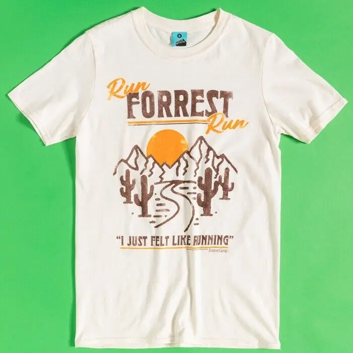 Camiseta oficial Forrest Gump Run Forrest Run, color crudo, S,XL