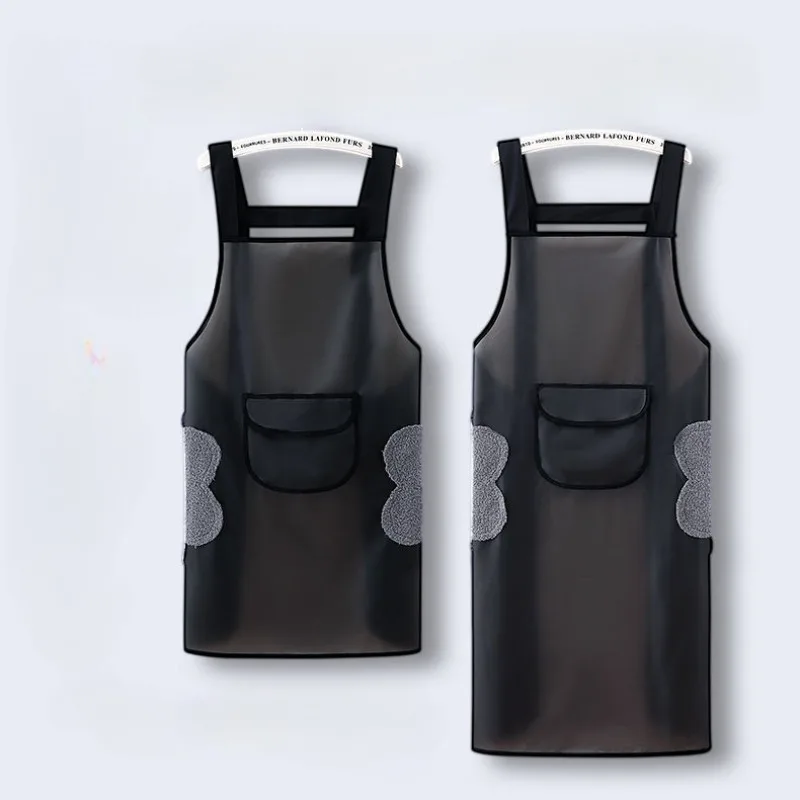 

Transparent TPU Kitchen Apron Waterproof Anti-oil Sleeveless Cooking Aprons Bib For Baking Kitchen Cleaning Accessories