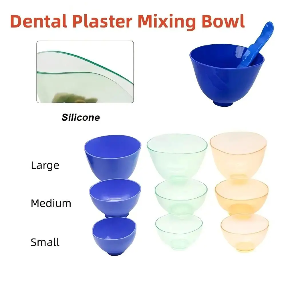 

3pcs/Set Dental Plaster Mixing Bowl Dental Tools Material Soft Rubber Bowl Colored Rubber Leather Bowls S/M/L