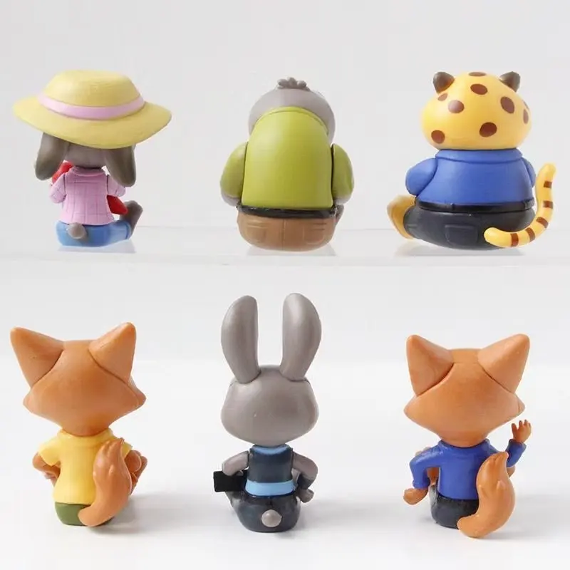 ズートピア 2 シリーズ アクションフィギュア ジュディ ニック 映画キャラクター 動物人形像モデル かわいい漫画車デスクトップ装飾ギフト