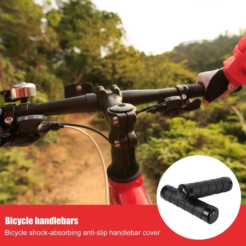 Cycle Handlebar Cover Mountain Cycle Handlebar Cover 1 Pair Breathable Grip Non-slip PU Double-Sided Locking Wear-resistant Grip