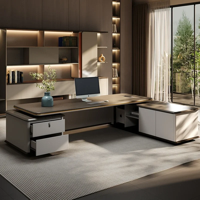 

Modern In Stock Computer Desks Study Storage Secretary L Shaped Office Desk Minimalist Work Mesa De Escritorio Office Furniture