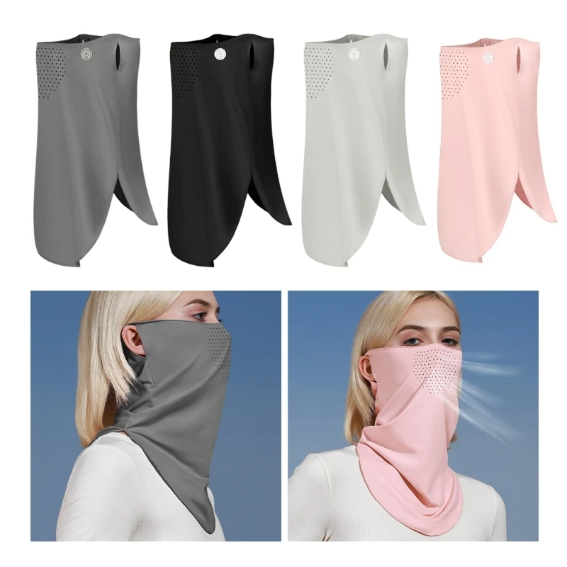 Condortable Mask Sun Protections Coolings Neck Scarves Breathable Faces Cover Sunscreens Mask Neck Wrap Cover Scarves 24BD