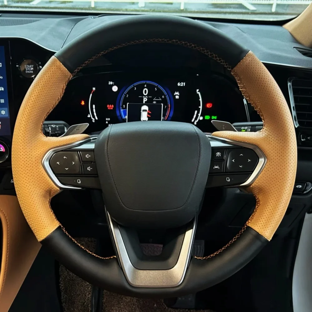 Hand-stitched Microfiber Leather Non-slip Car Steering Wheel Cover For Lexus NX 250 NX260 NX350 NX350h NX450h+ 2022-2024