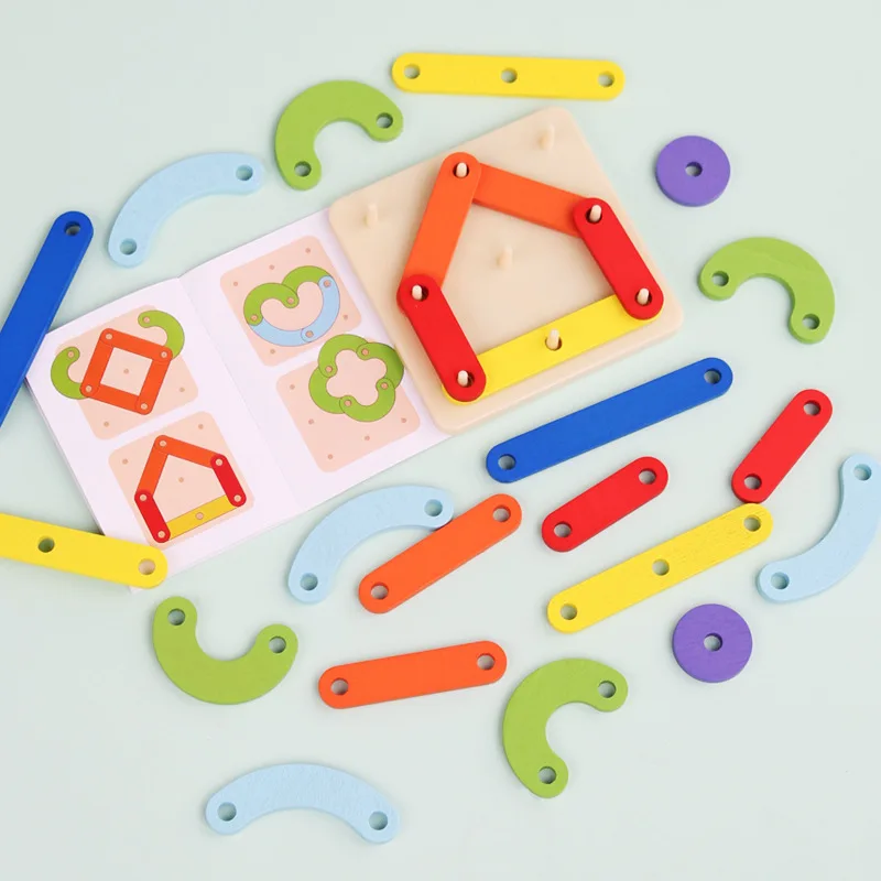 Montessori Spiel kreative Spielzeug grafiken geometrische Peg board Puzzle Kindheit Lernspiel zeug für Kinder im Vorschul alter Kinder