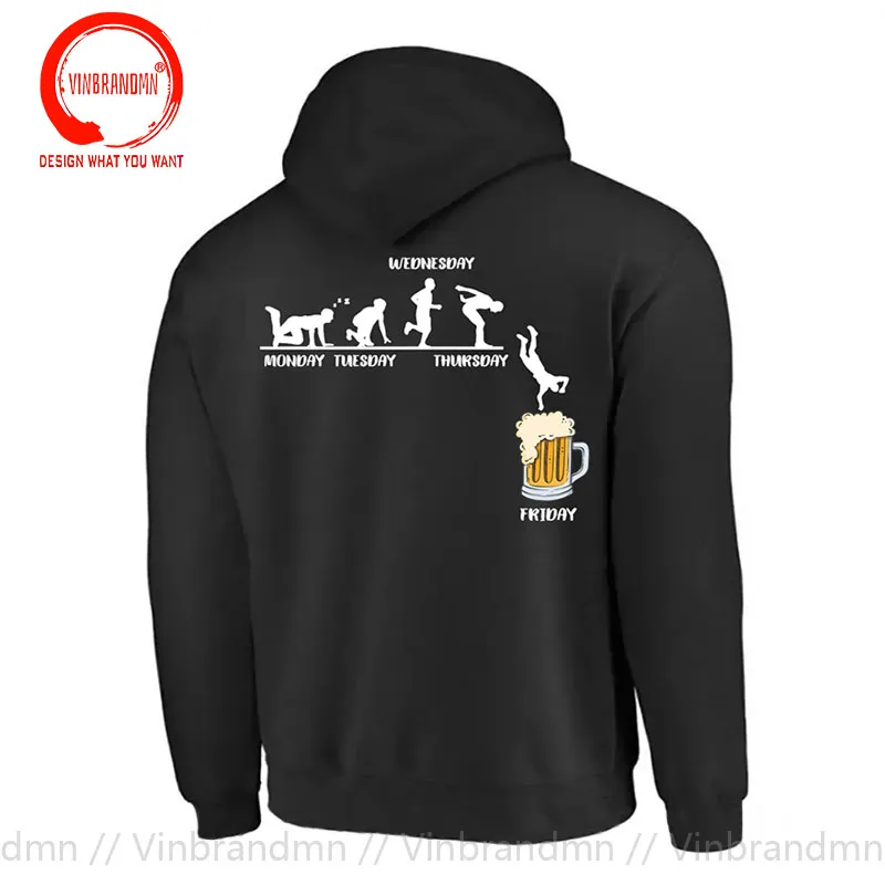 Jumping Into The Beer Friday Printed Hoody Harajuku Sweatshirts Hoodies Men Fashion Warmhooded Man Autumn Warm Streetwear Hoodie