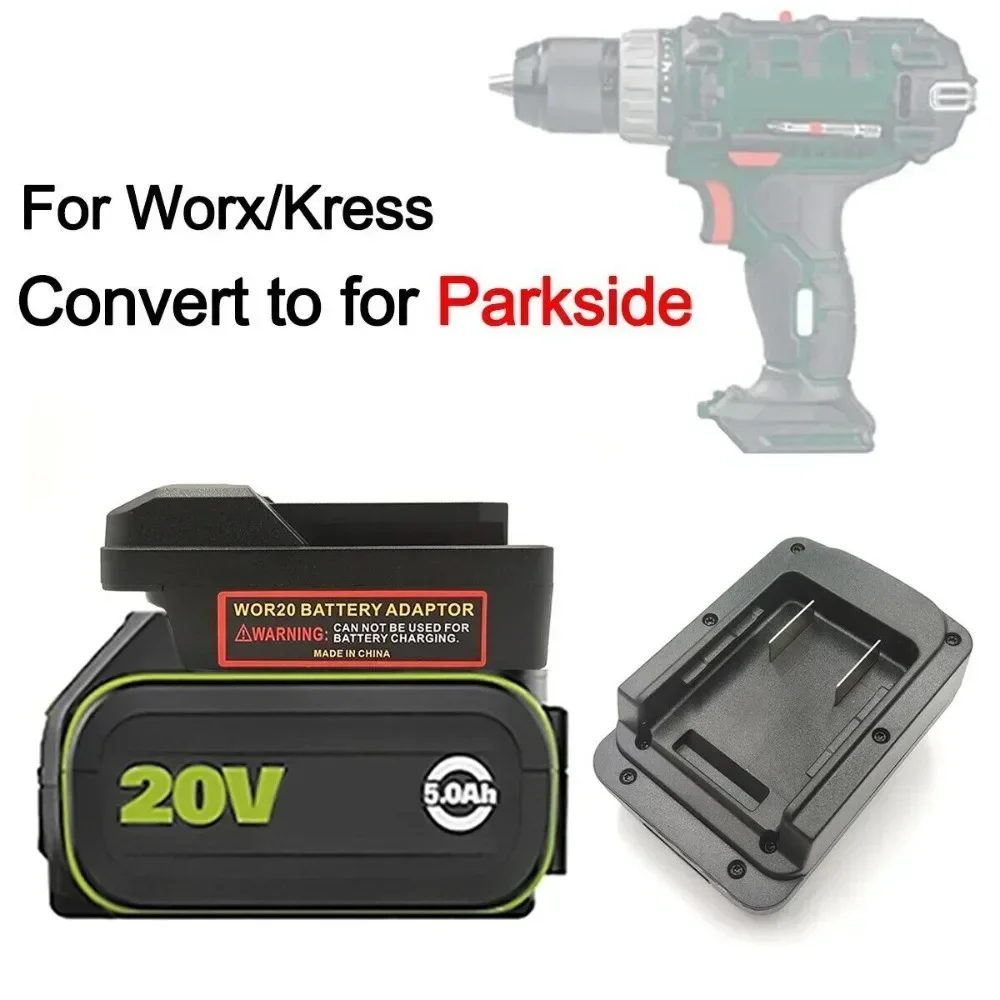 Adapter Converter for Worx 5 Pin 20V Lithium Battery Convert to for Parkside 20V Lithium Battery Electric Power Tool Drill Use