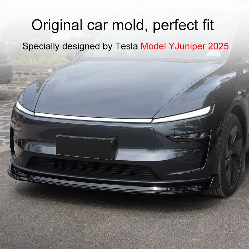 For New Tesla Model Y Juniper Launch 2025+ Front Bumper Front Lip Front Shovel Kit Sedan Body Spoiler Splitter Kit