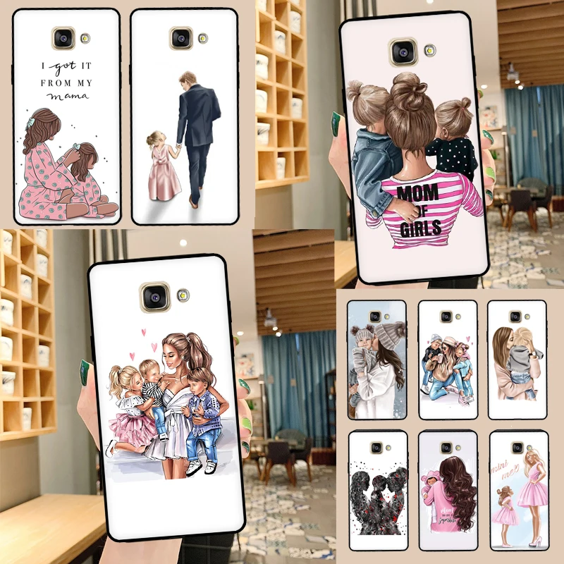 Mẹ Con Gái Cô Gái Sơn Bố Ốp Lưng Dành Cho Samsung Galaxy Samsung Galaxy J3 J5 J7 2017 J1 A3 A5 2016 J4 J6 Plus a6 A7 A8 A9 J8 2018 Bao