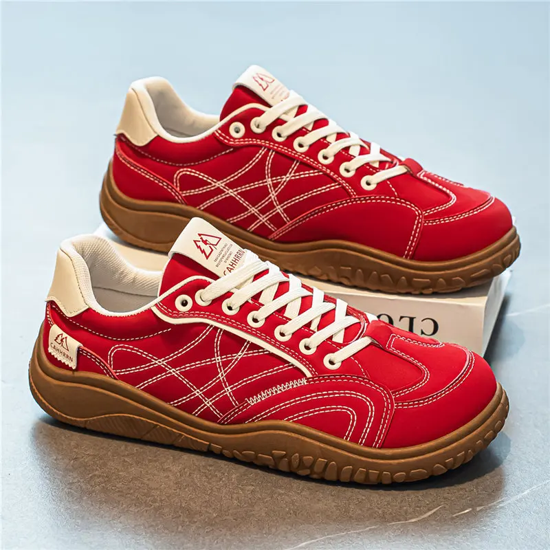 Red Wide Width Walking Shoes For Woman Casual Men Retro Trainer Sneakers Driving Shoes Plus Size 46 Zapatos Casuales 2026
