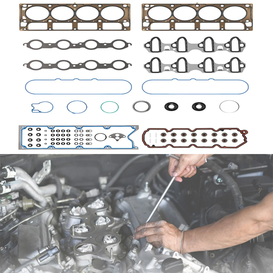 TM HS 26190 PT-2 Engine Cylinder Head Gasket Set Intake Manifold Gaskets Superior Seal for Chevrolet GMC Buick Rainier Hummer H3