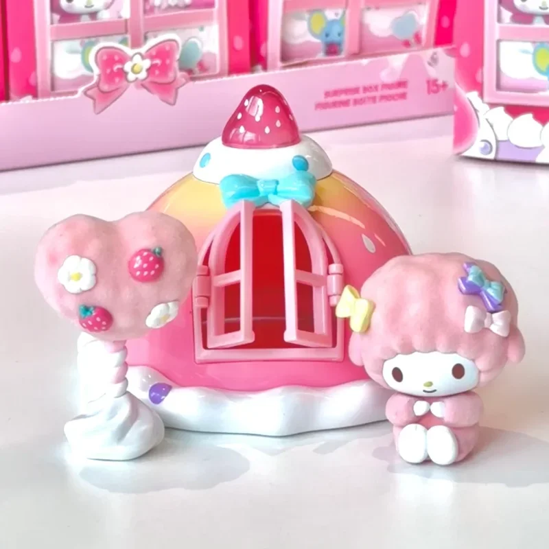 MINISO Sanrio My Melody and My Sweet Piano Series Blind Box Model Kawaii Anime Figurka Ozdoba Dekoracja Dzieci Zabawka na biurko