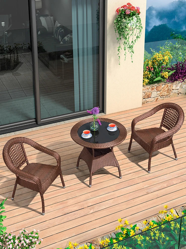 The product can be customized. Five piece set of outdoor garden rattan chairs, casual outdoor rattan chairs, outdoor terrace