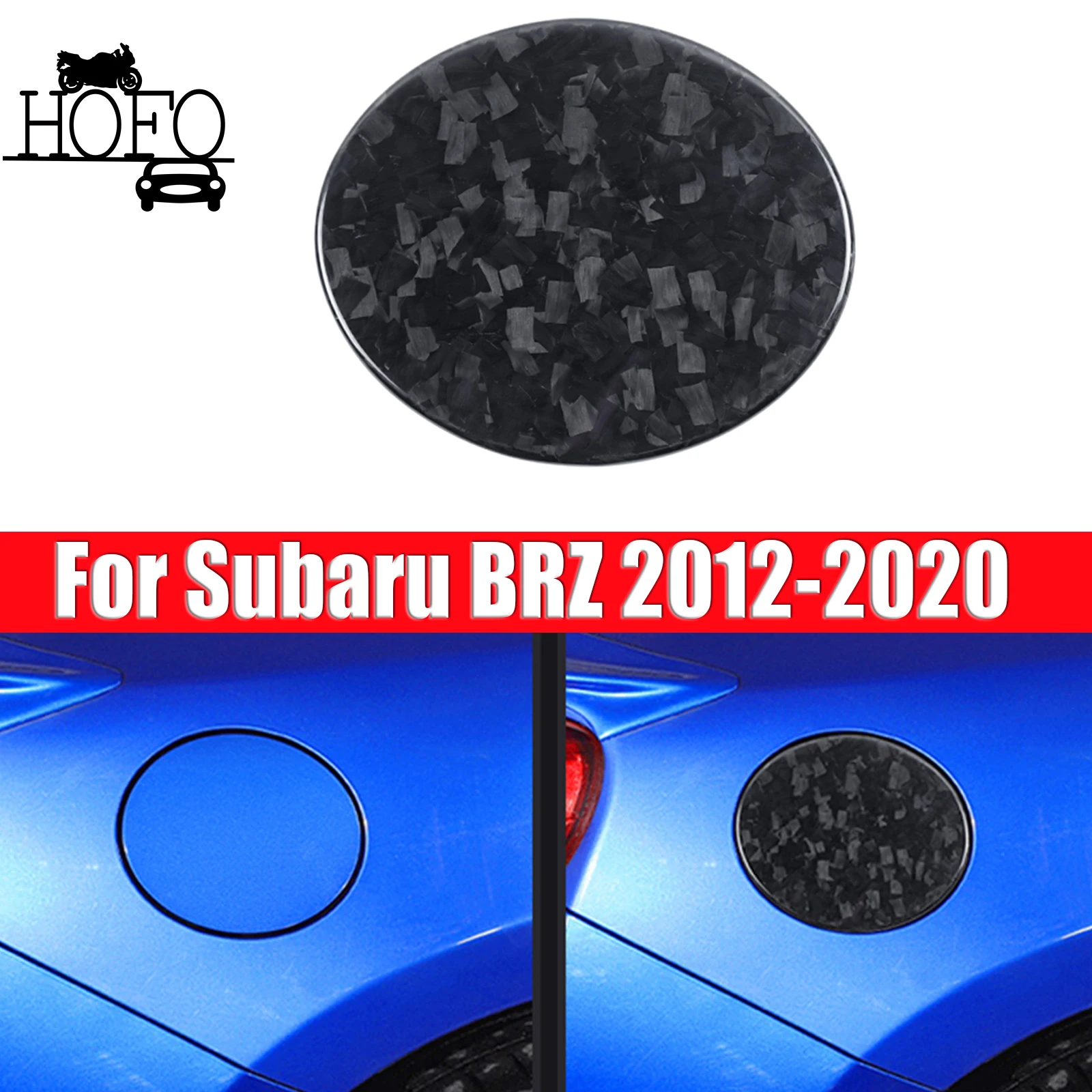 

For Subaru BRZ 2012-2020 Fuel Tank Cap Decorative Trim Real Hard Carbon Fiber Sticker