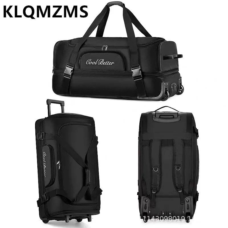 KLQDZMS Extra Large Travel Suitcase For Business Trips International Travel Oxford Cloth Oversized Backpack Luggage Bag